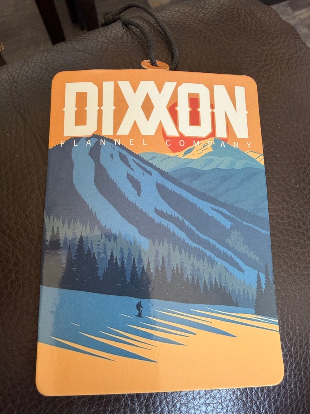 DIXON Flannel Company Tag - Orange & Blue Graphic